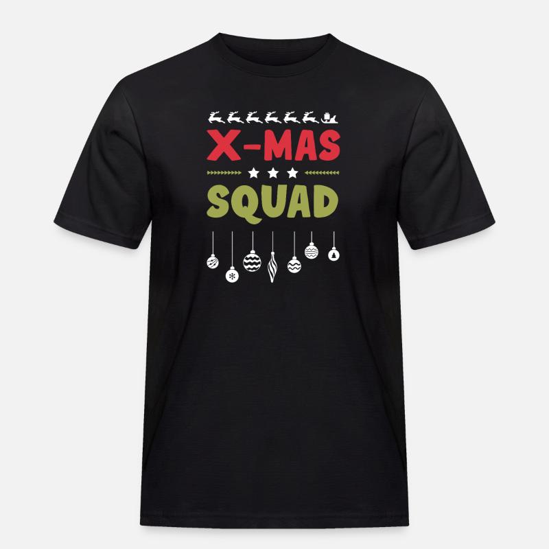 X-Mas Squad - Männer Workwear T-Shirt - Schwarz