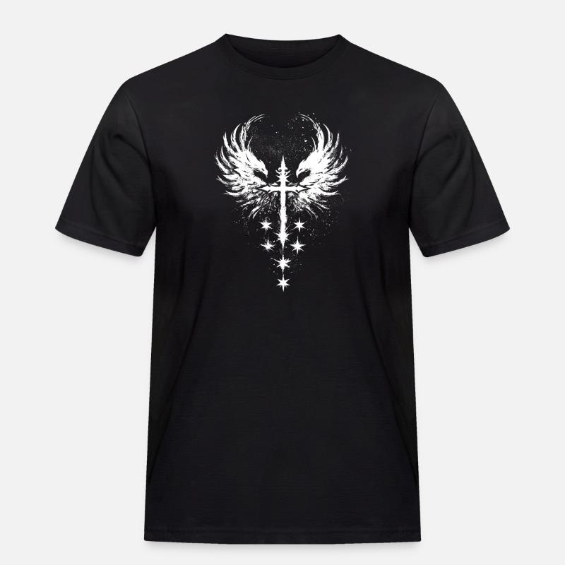 Goth Gothic Emo Cross - Men's Workwear T-Shirt - black
