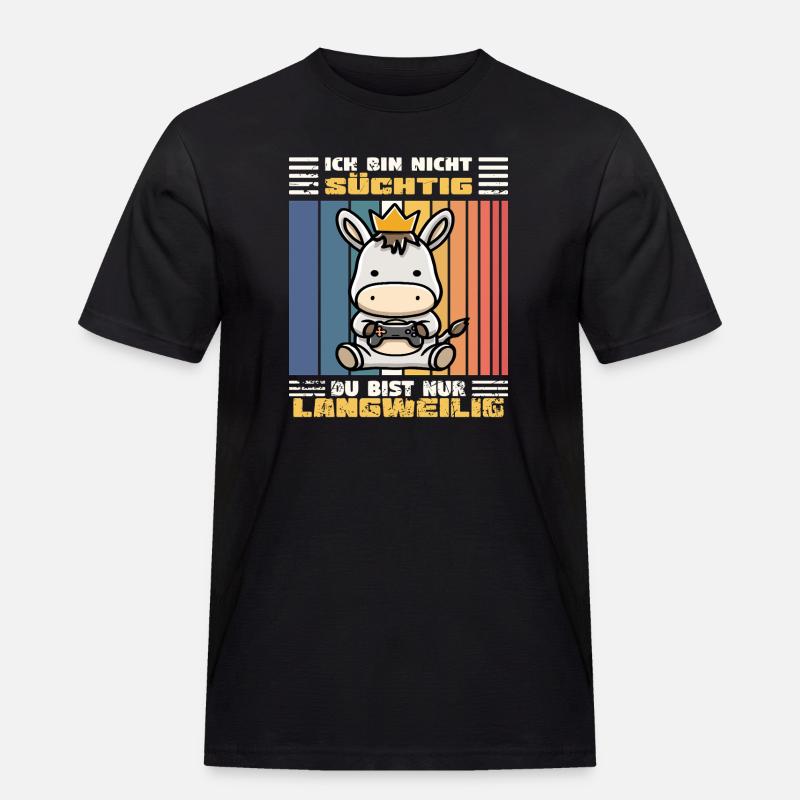 Gaming Esel - Männer Workwear T-Shirt - Schwarz