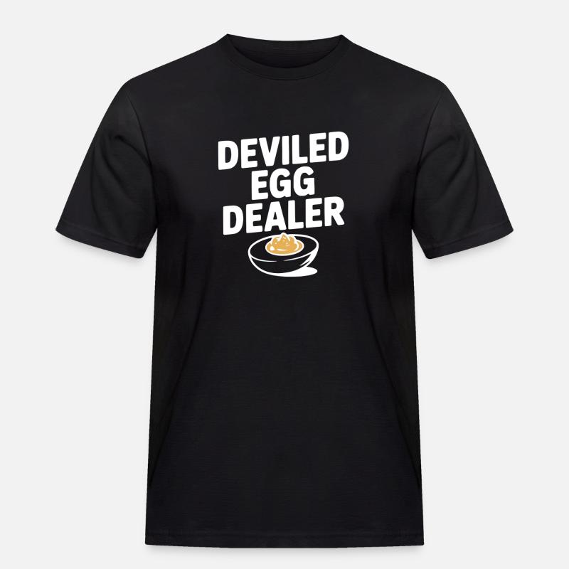 Teuflischer Eierhändler - Männer Workwear T-Shirt - Schwarz