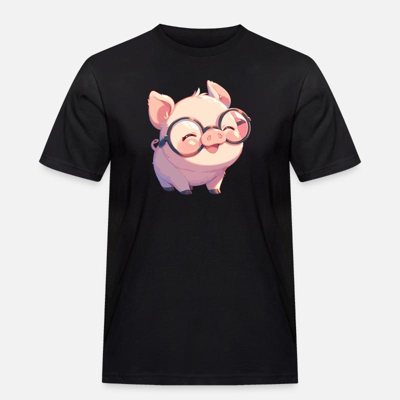 Schweine Schwein - Männer Workwear T-Shirt - Schwarz