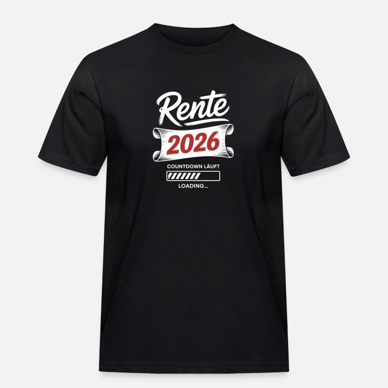 Rente 2026 Countdown - Männer Workwear T-Shirt - Schwarz