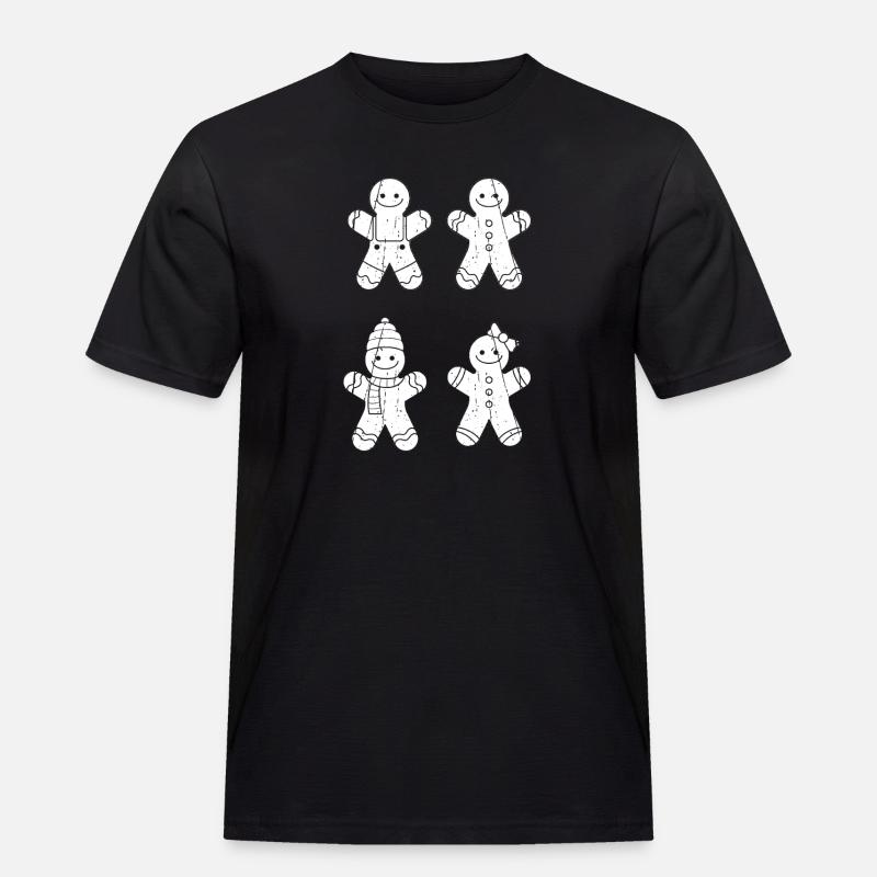 Weihnachtsmann Lebkuchen Weihnachten - Männer Workwear T-Shirt - Schwarz