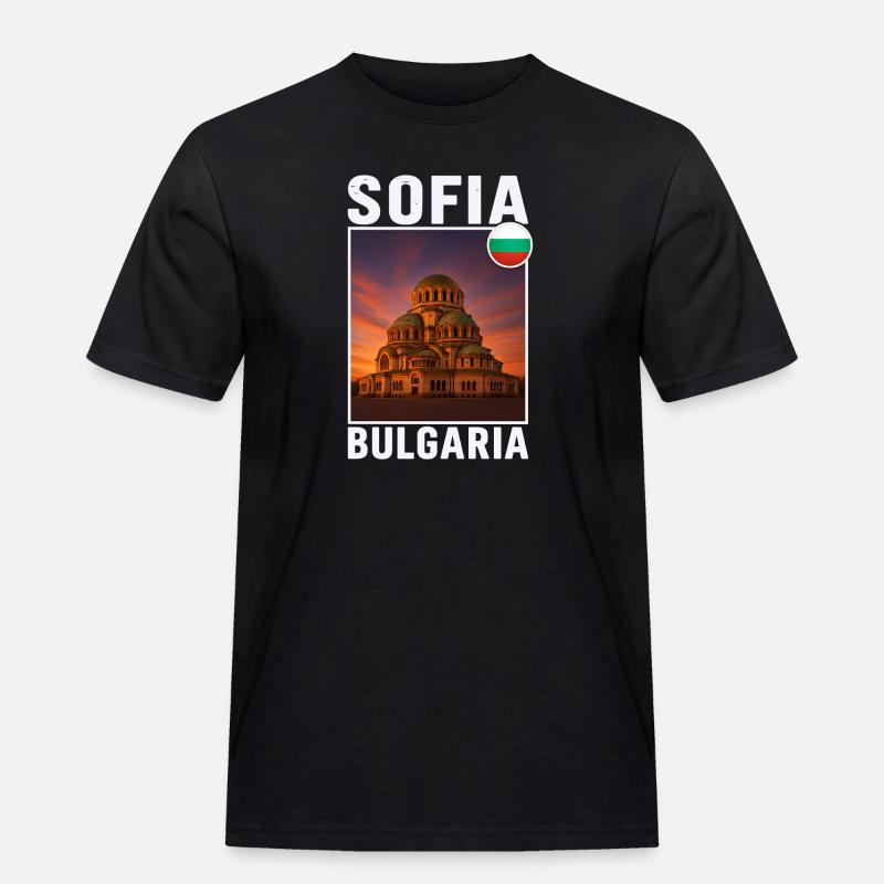 Sofia Bulgarien - Männer Workwear T-Shirt - Schwarz