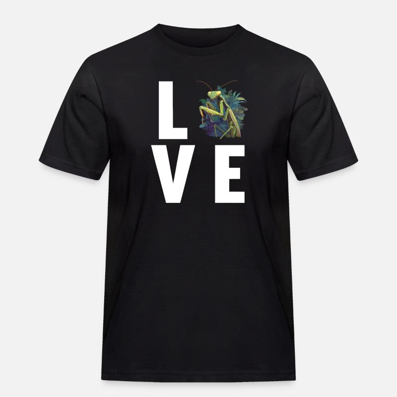 Gottesanbeterinnen Gottesanbeterin - Männer Workwear T-Shirt - Schwarz