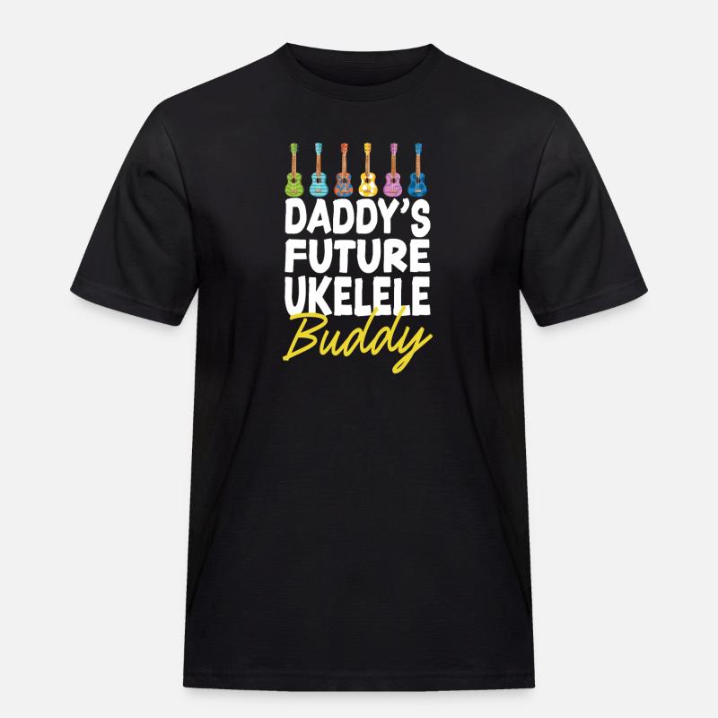 Hawaiian Ukulele Uke Daddy's - Männer Workwear T-Shirt - Schwarz
