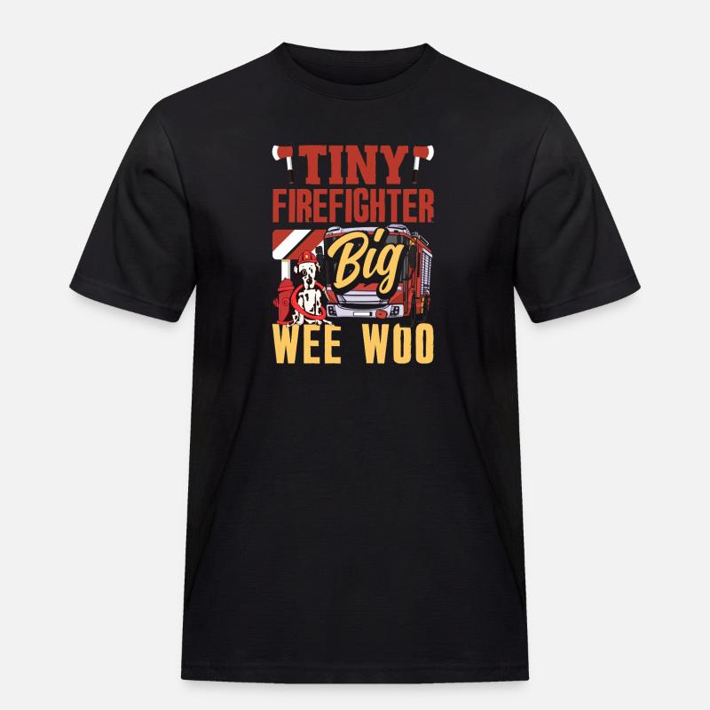Wee Woo Squad Fire Tiny Firefighter - Men's Workwear T-Shirt - black