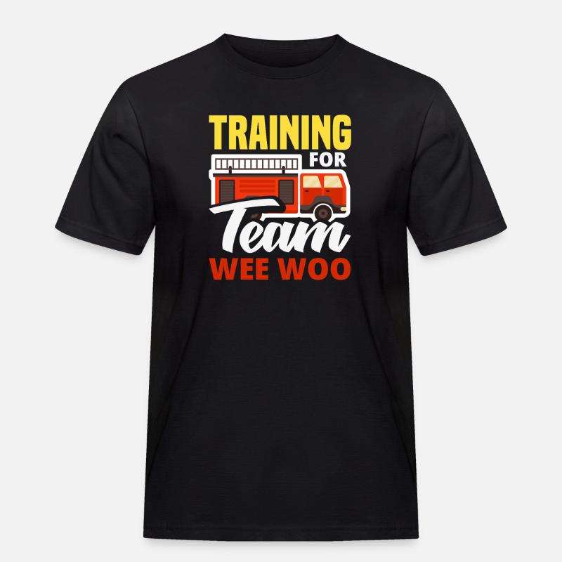 Wee Woo Squad Fire Tiny Firefighter - Men's Workwear T-Shirt - black
