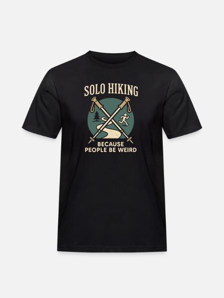 Women's solo hiker empowerment trail - Men's Workwear T-Shirt - black
