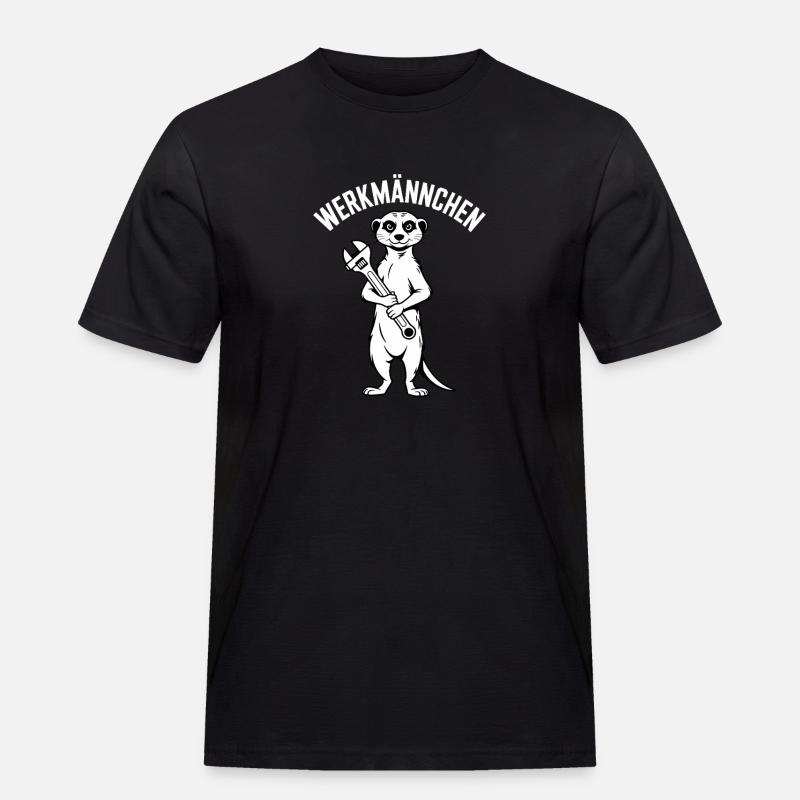Erdmännchen Echter Heimwerker Mann Handwerker - Männer Workwear T-Shirt - Schwarz