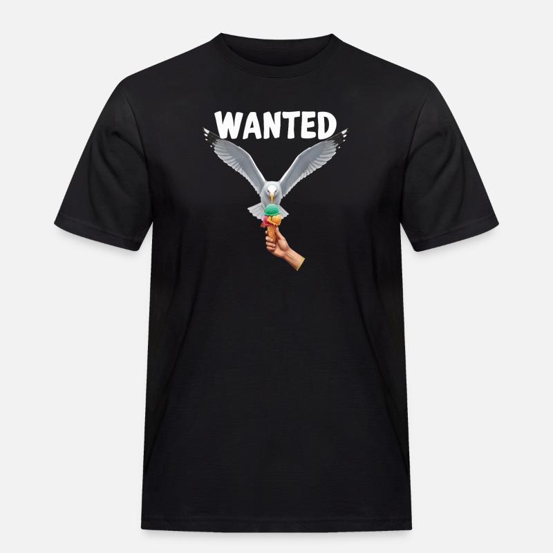 Gesucht Möwe Eiscreme Abenteuer - Men's Workwear T-Shirt - black