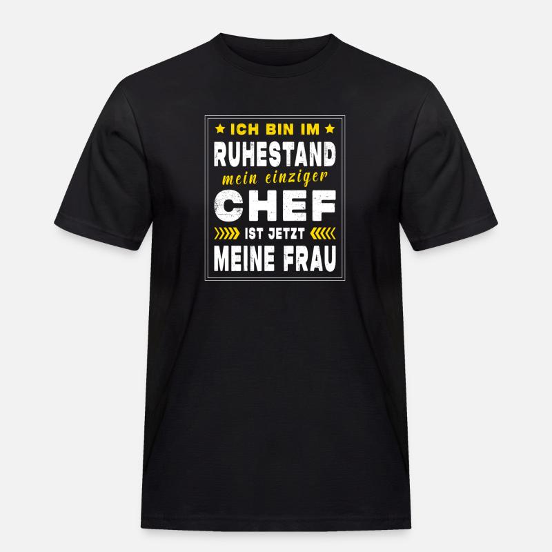 Rentner Ruhestand Geschenkidee - Männer Workwear T-Shirt - Schwarz