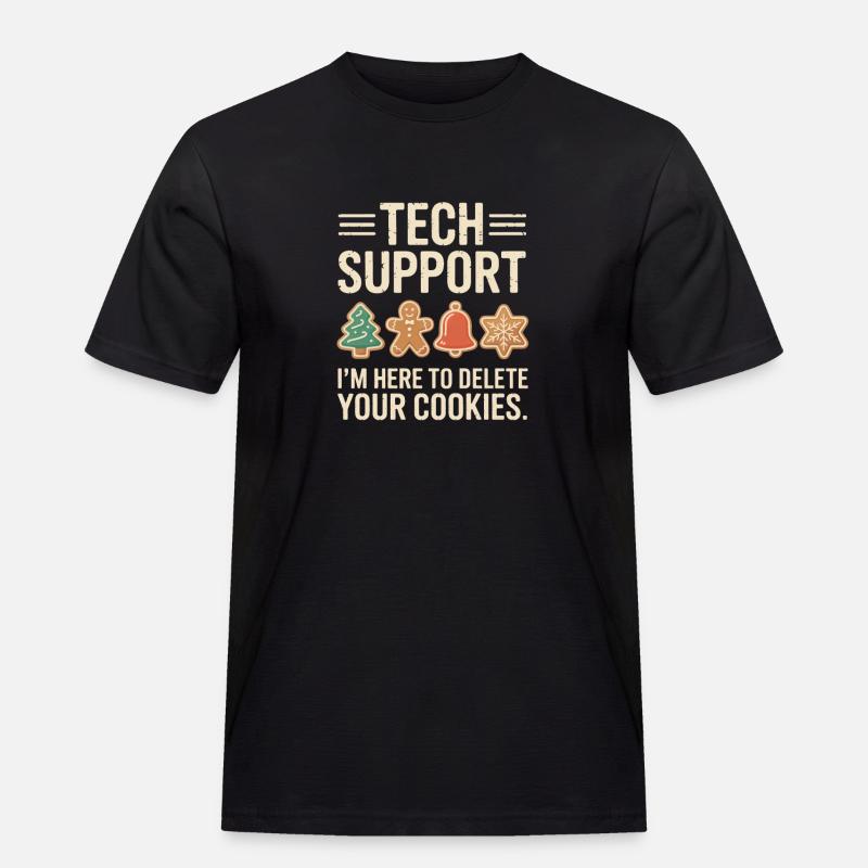 Technische Support-Cookies: Yuletide debuggen - Männer Workwear T-Shirt - Schwarz