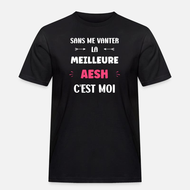 AESH - Männer Workwear T-Shirt - Schwarz