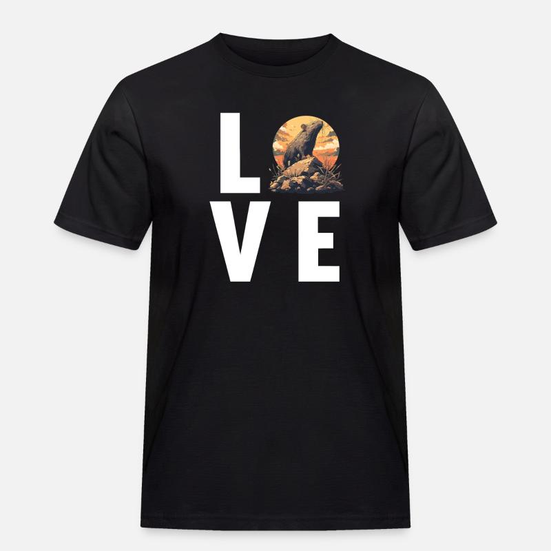 Ratten Ratte - Männer Workwear T-Shirt - Schwarz