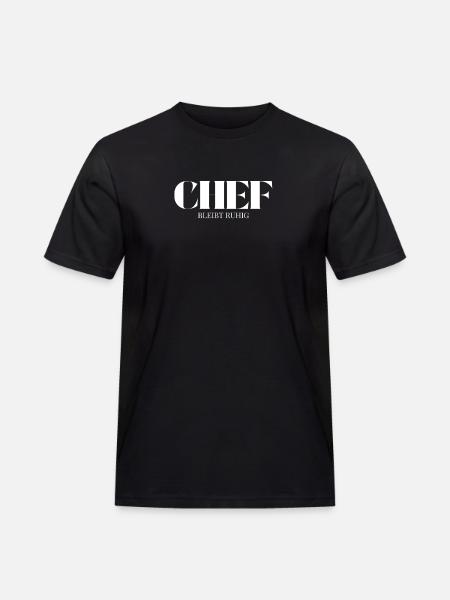 Le patron Spruch reste calme - T-shirt Workwear homme - noir