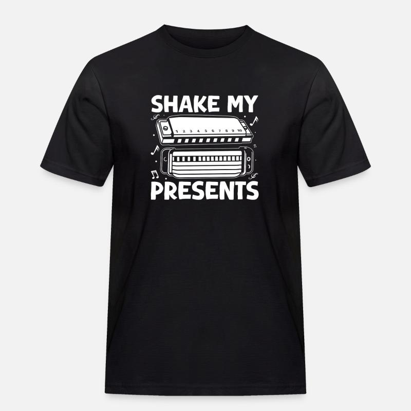Harmonica Musican Shake My Presents Harmonica - Männer Workwear T-Shirt - Schwarz