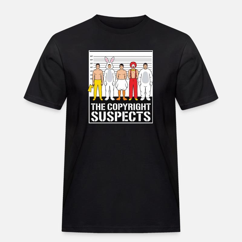 Die Urheberrechtsverdächtigen - Männer Workwear T-Shirt - Schwarz