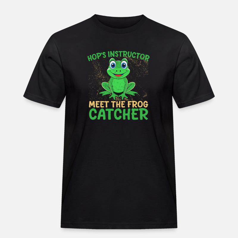 Frog Catcher Hop´s Instructor Frog - Männer Workwear T-Shirt - Schwarz