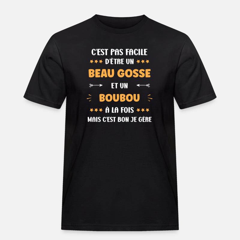 Boubou - Männer Workwear T-Shirt - Schwarz