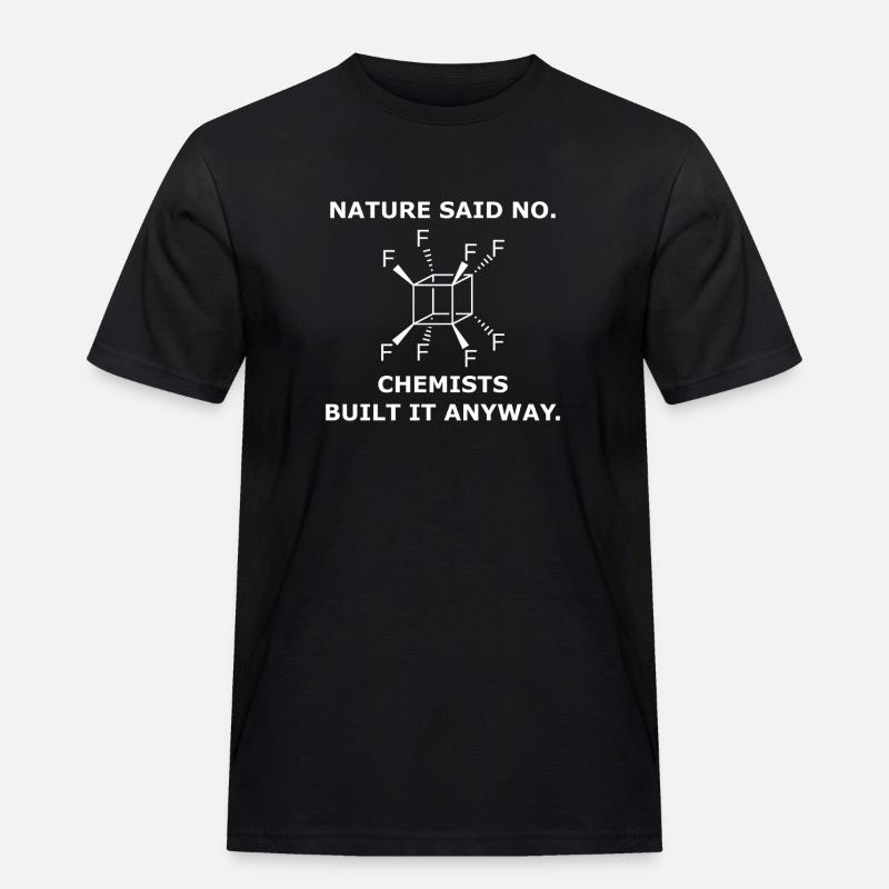Perfluoro-Cuban Molecule – Chemie Science - Men's Workwear T-Shirt - black