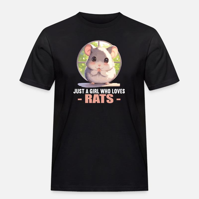Ratten Ratte - Männer Workwear T-Shirt - Schwarz