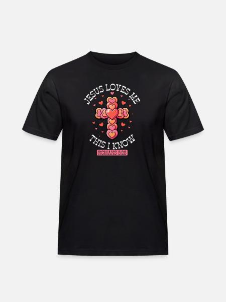 Cœurs croisés Jésus m’aime - T-shirt Workwear homme - noir