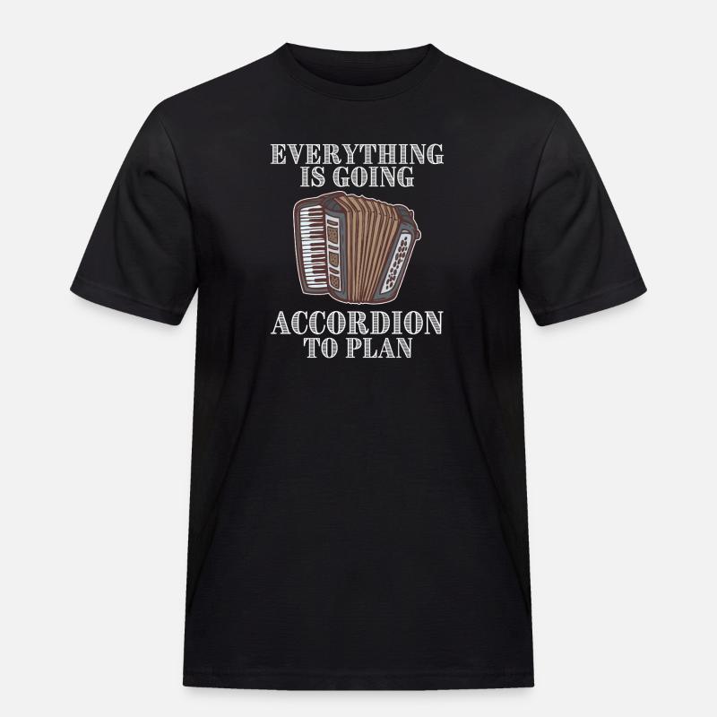 Alles läuft nach Plan - Männer Workwear T-Shirt - Schwarz
