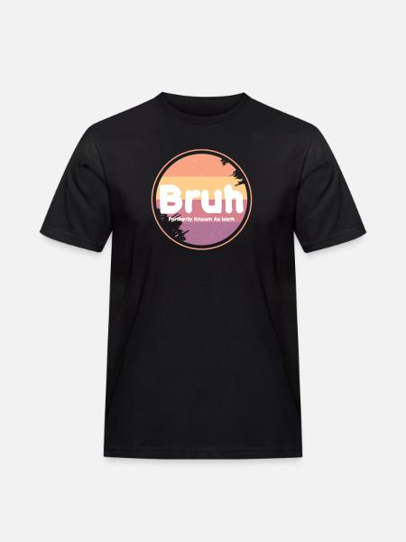 Bruh Retro Mom Logo - Männer Workwear T-Shirt - Schwarz