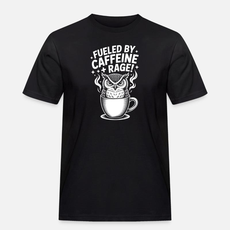 Kaffee Sprüche Koffein Lustiges Kaffee Geschenk - Männer Workwear T-Shirt - Schwarz