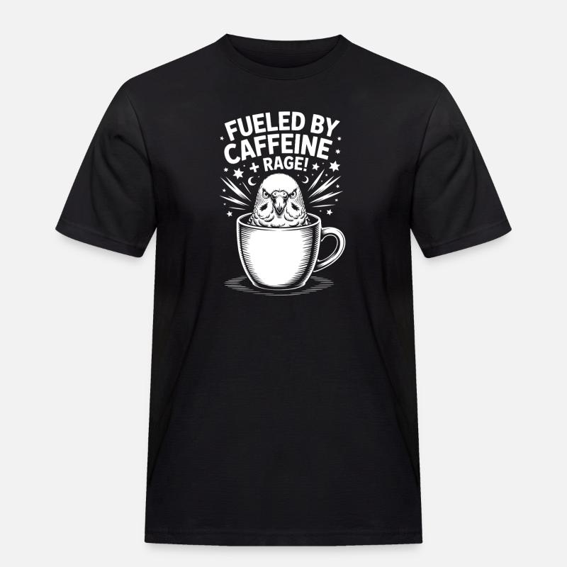 Kaffee Sprüche Koffein Lustiges Kaffee Geschenk - Männer Workwear T-Shirt - Schwarz
