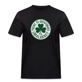 Lustige St.-Patrick's-Day-Eskapaden und Unsinn - Männer Workwear T-Shirt - Schwarz - Vorne - AI Model Male 178 light (178cm)