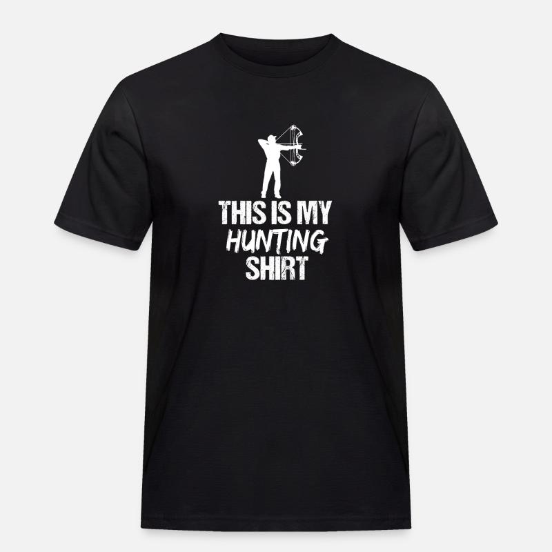 Das ist mein Jagdhemd-Bogenjäger-Bogenschütze - Männer Workwear T-Shirt - Schwarz