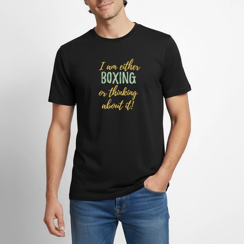 Ich boxe entweder oder denke darüber nach. Männer Workwear T-Shirt
