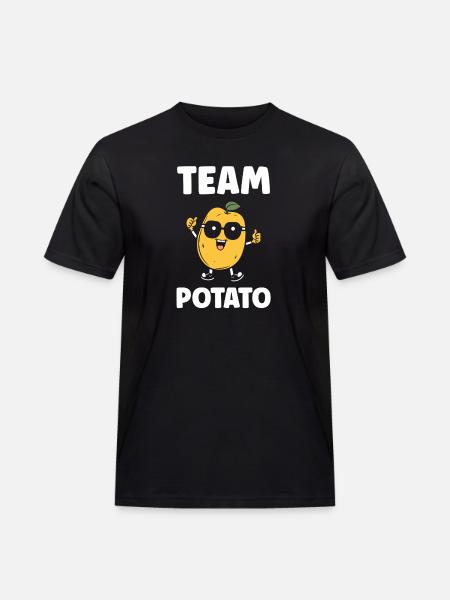 Team Potato Wacky Cartoon - Men's Workwear T-Shirt - black