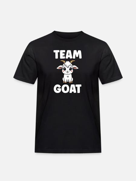 Team Goat Goat Cartoon - Men's Workwear T-Shirt - black