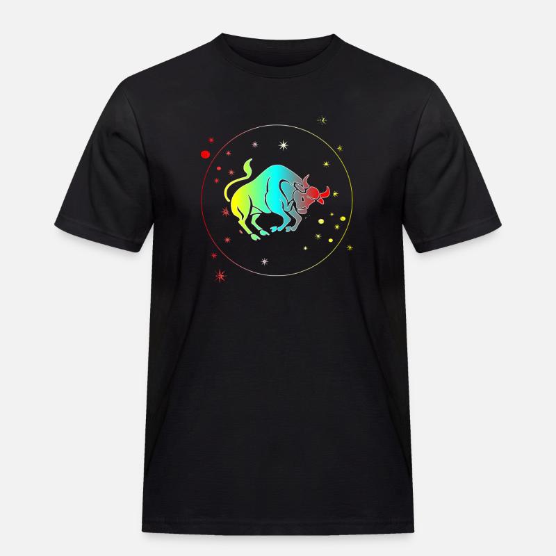 Stier-Astrologie-Horoskop-Sternzeichen - Männer Workwear T-Shirt - Schwarz