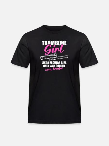 Trombone Girl Trombone Player Trombonist - Men's Workwear T-Shirt - black