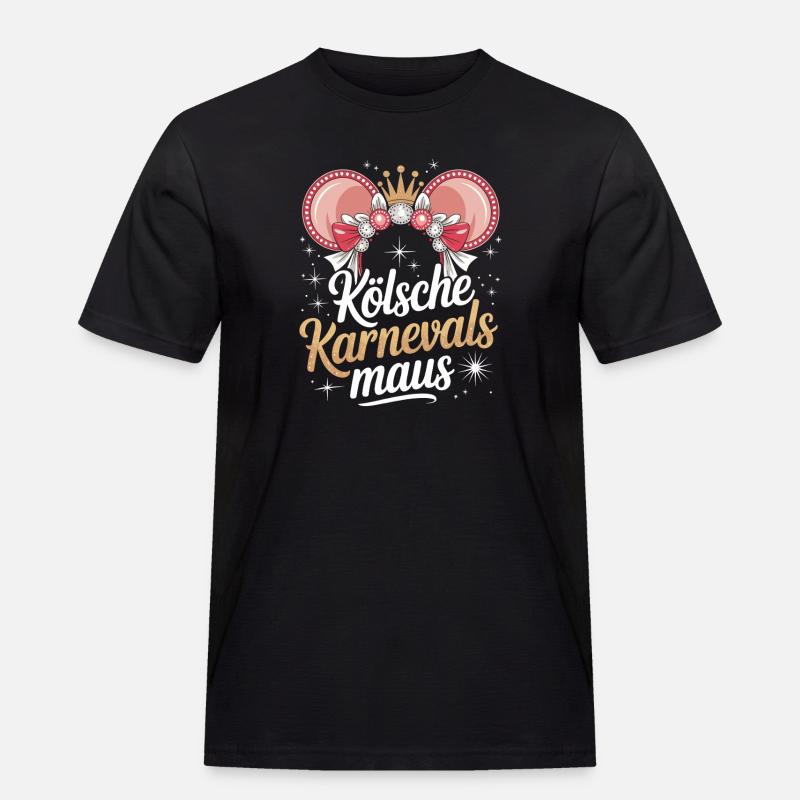 Kölsche Karnevalsmaus Karneval Köln Kölner Maus - Männer Workwear T-Shirt - Schwarz