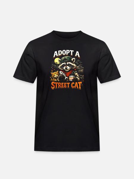 Adoptez un chat errant - T-shirt Workwear homme - noir
