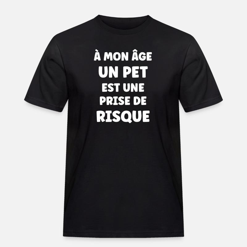 Alter und Risiko – ein - Männer Workwear T-Shirt - Schwarz