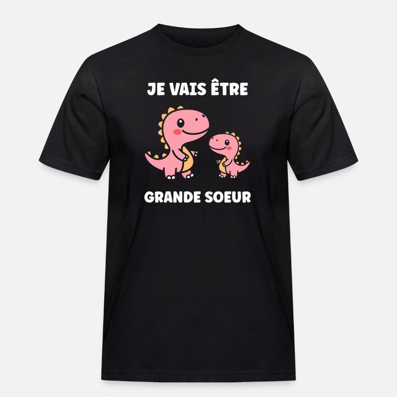 Ich werde eine große Schwester - Männer Workwear T-Shirt - Schwarz
