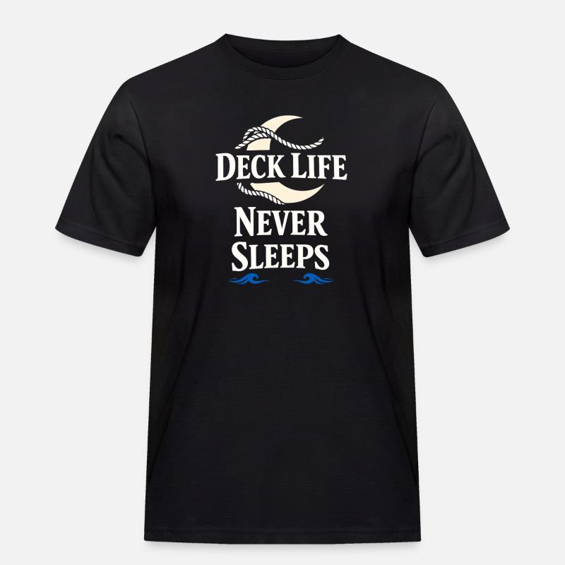 Seemannschaftsgeschenk Für Deckhand Ocean Work - Männer Workwear T-Shirt - Schwarz