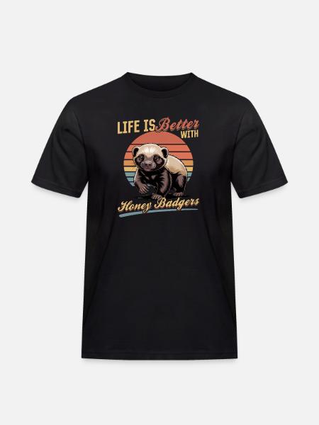 Blaireau drôle - T-shirt Workwear homme - noir