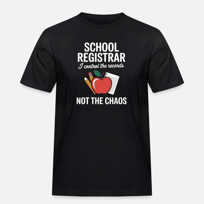 Schulsekretärin Front Office Schule Geschenk - Männer Workwear T-Shirt - Schwarz