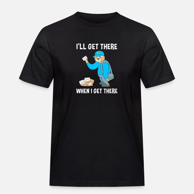Post Poststempel Postbote - Männer Workwear T-Shirt - Schwarz