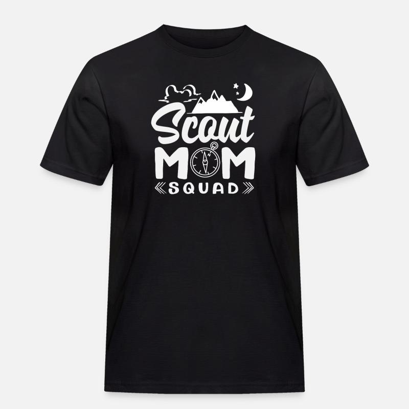 Stolze Mutter Pfadfinderin Scouting Mom Squad - Männer Workwear T-Shirt - Schwarz