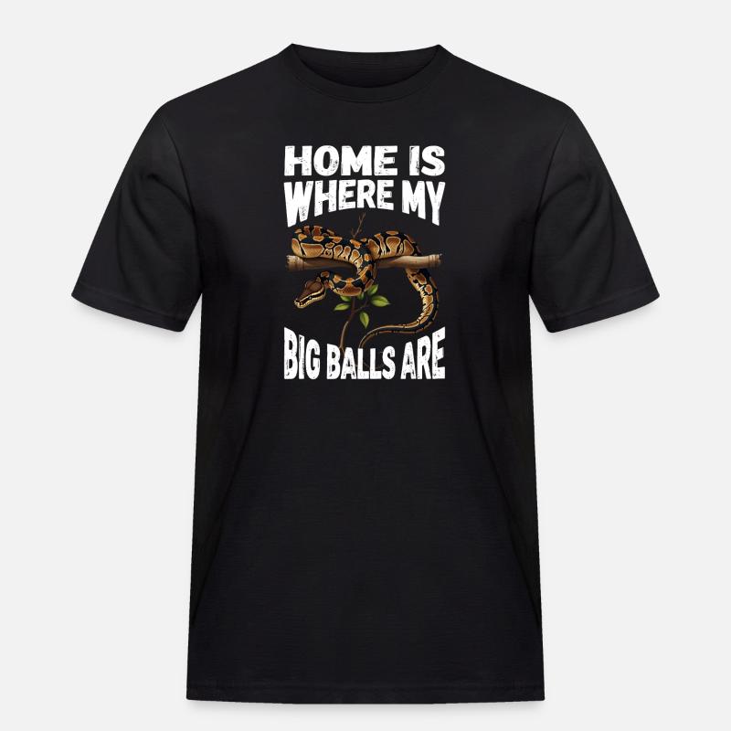 Königspython Schlangen Liebhaber Terrarium Python - Männer Workwear T-Shirt - Schwarz