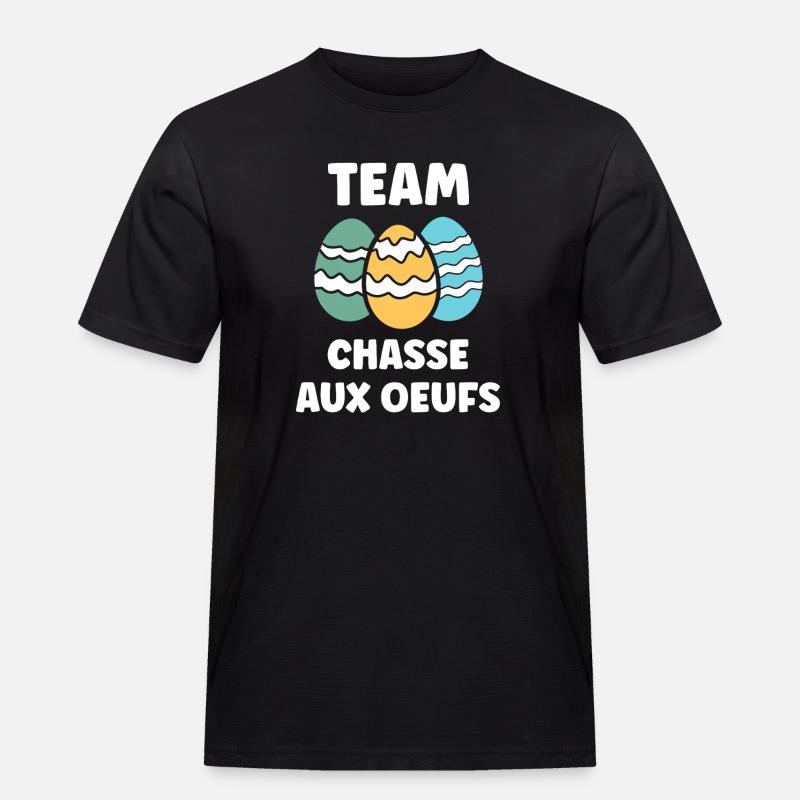 Ostern, Eiersuche - Männer Workwear T-Shirt - Schwarz