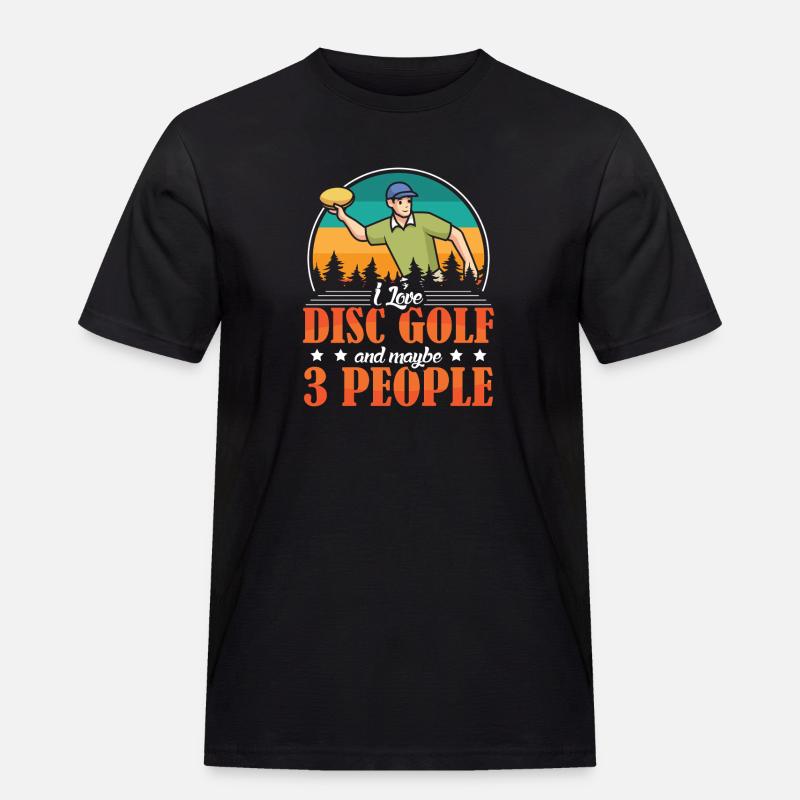 Disc Golf Geschenke Discgolf - Männer Workwear T-Shirt - Schwarz